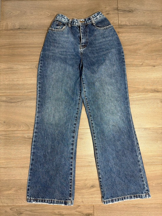 Denim - Classic Wide-Straight Leg Blue Jeans-